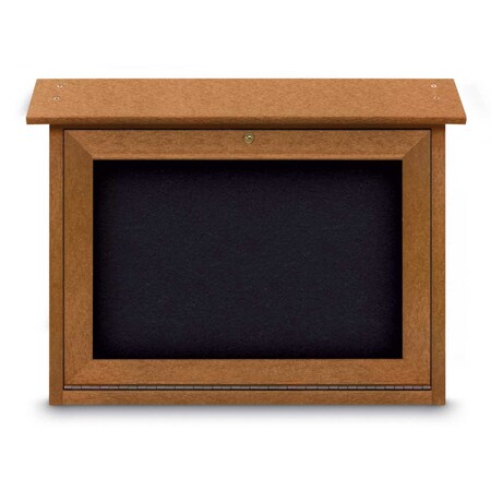 United Visual Products Outdoor Enclosed Combo Board, 48"x36", Black Frame/Green & Surf UVCB4836ODB-GREEN-SURF